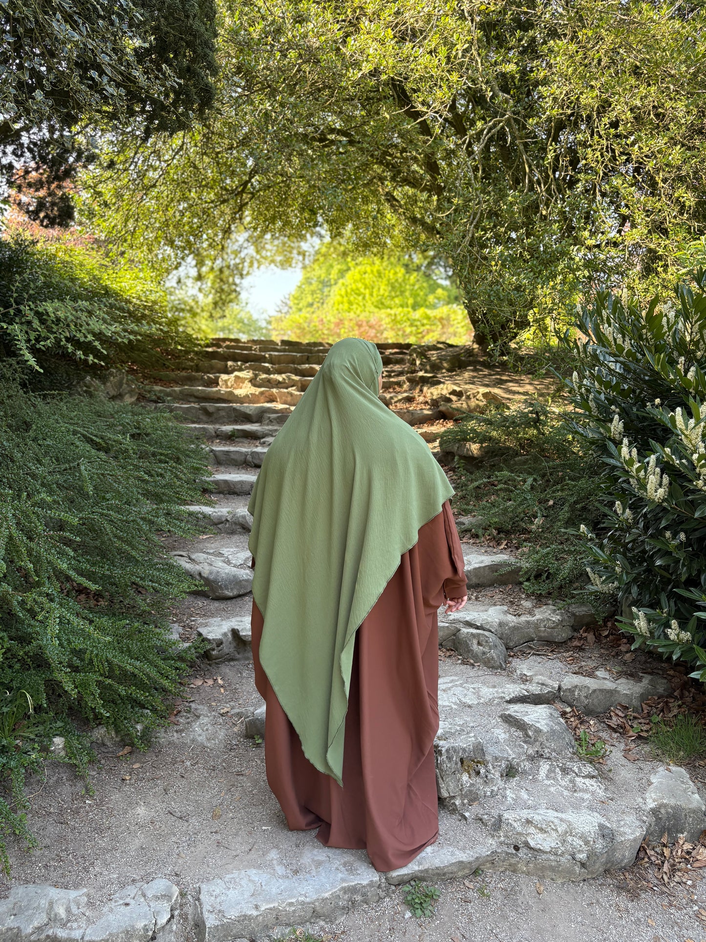 Khimar long en Jazz vert